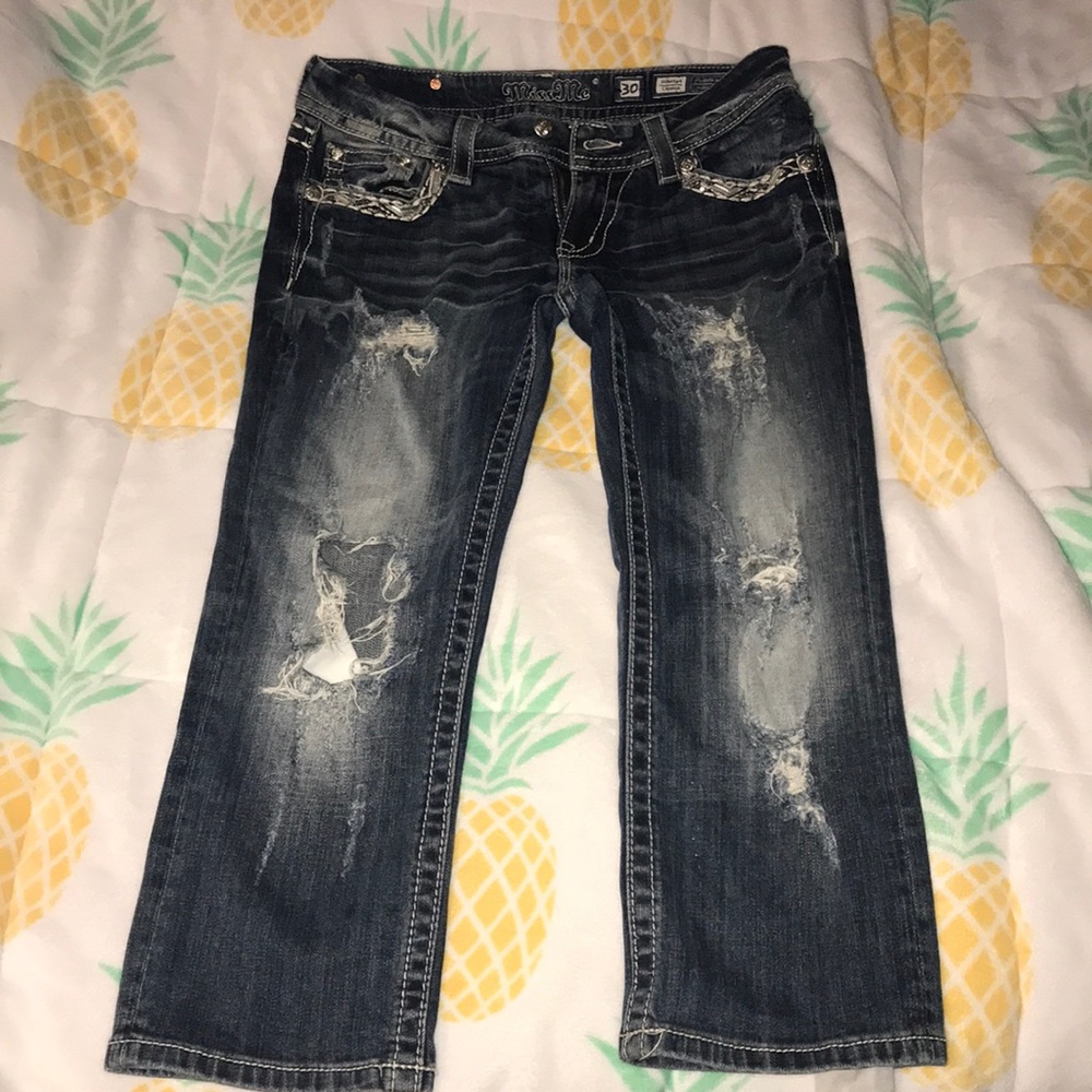 Miss me signature cropped jeans